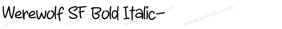 Werewolf SF Bold Italic字体转换